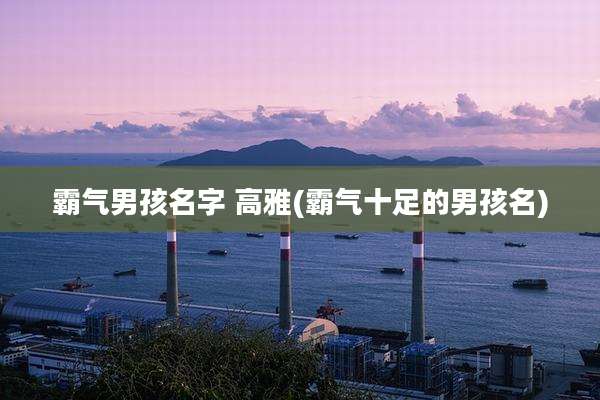 霸气男孩名字 高雅(霸气十足的男孩名)