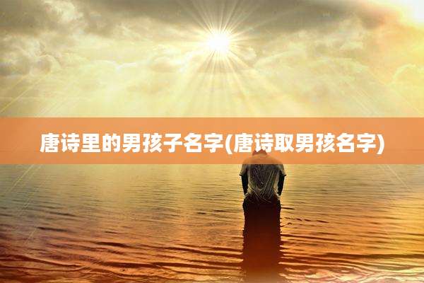唐诗里的男孩子名字(唐诗取男孩名字)