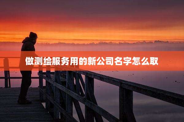 做测绘服务用的新公司名字怎么取