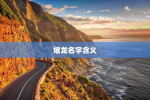 熠龙名字含义