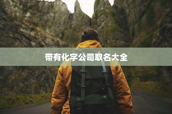 带有化字公司取名大全
