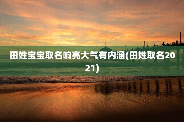 田姓宝宝取名响亮大气有内涵(田姓取名2021)