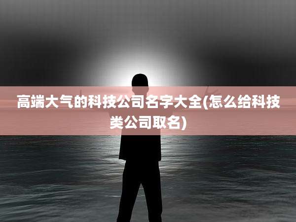高端大气的科技公司名字大全(怎么给科技类公司取名)