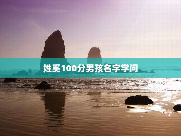 姓奚100分男孩名字学问