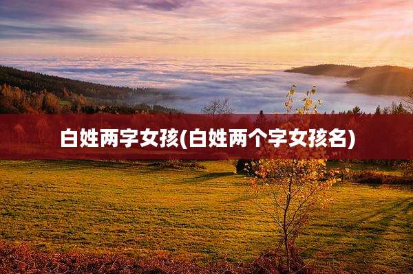 白姓两字女孩(白姓两个字女孩名)