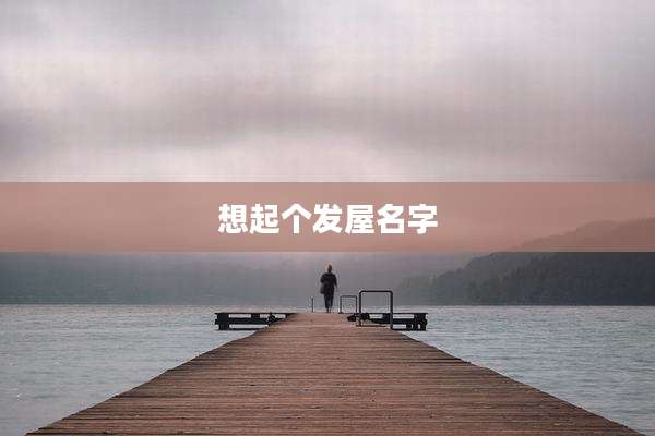 想起个发屋名字