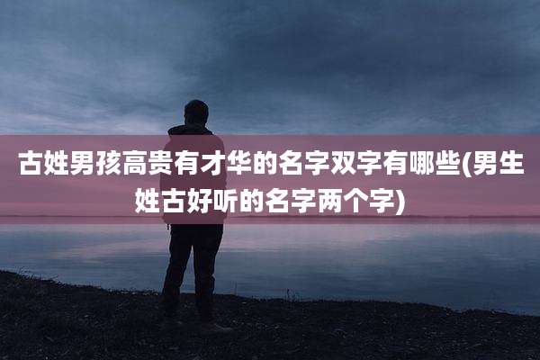 古姓男孩高贵有才华的名字双字有哪些(男生姓古好听的名字两个字)