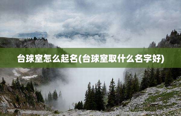 台球室怎么起名(台球室取什么名字好)