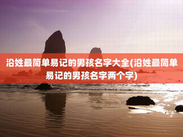 沿姓最简单易记的男孩名字大全(沿姓最简单易记的男孩名字两个字)