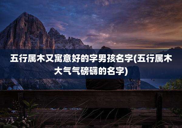 五行属木又寓意好的字男孩名字(五行属木大气气磅礴的名字)