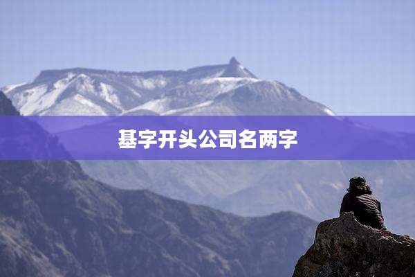 基字开头公司名两字