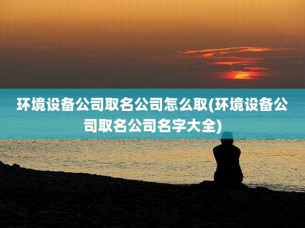 环境设备公司取名公司怎么取(环境设备公司取名公司名字大全)