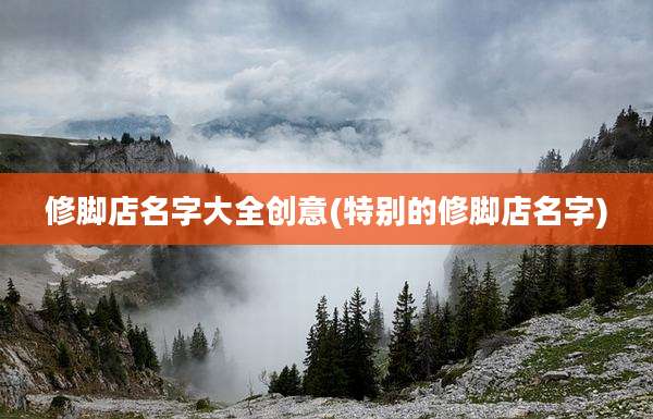 修脚店名字大全创意(特别的修脚店名字)