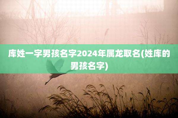 库姓一字男孩名字2024年属龙取名(姓库的男孩名字)