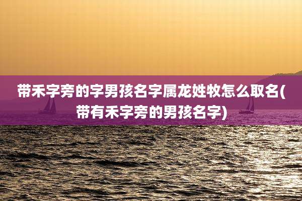 带禾字旁的字男孩名字属龙姓牧怎么取名(带有禾字旁的男孩名字)