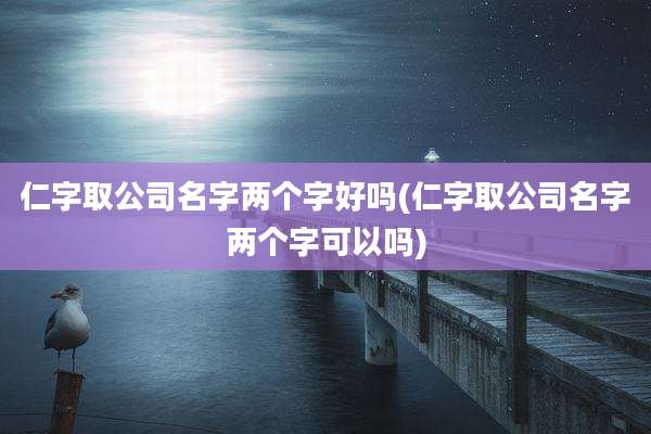 仁字取公司名字两个字好吗(仁字取公司名字两个字可以吗)