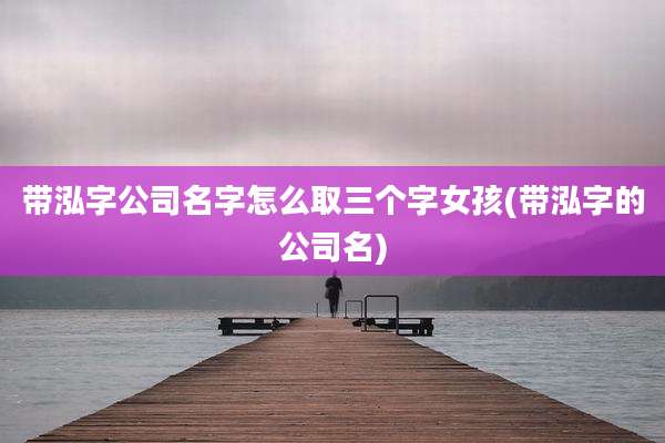 带泓字公司名字怎么取三个字女孩(带泓字的公司名)