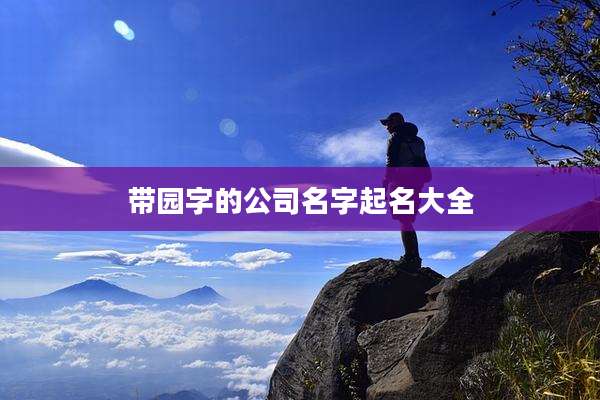 带园字的公司名字起名大全