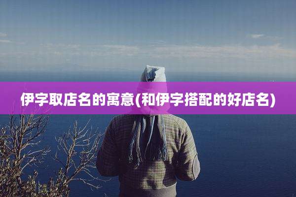 伊字取店名的寓意(和伊字搭配的好店名)