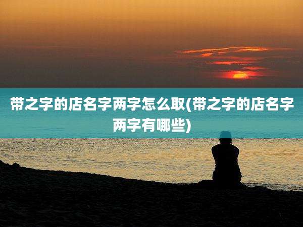 带之字的店名字两字怎么取(带之字的店名字两字有哪些)