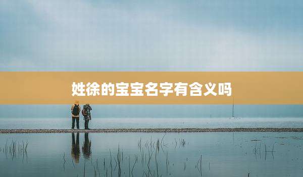 姓徐的宝宝名字有含义吗