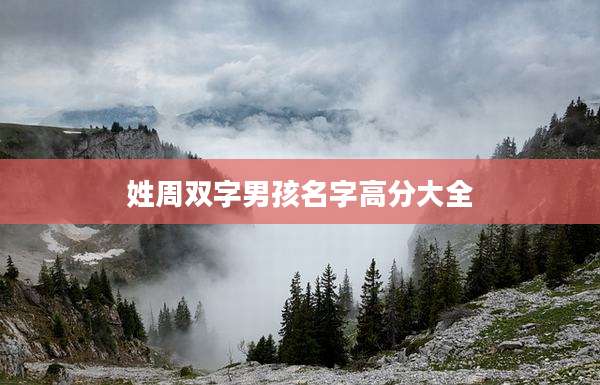 姓周双字男孩名字高分大全