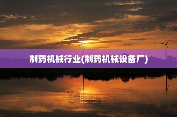 制药机械行业(制药机械设备厂)