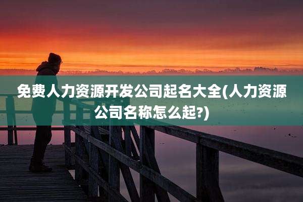 免费人力资源开发公司起名大全(人力资源公司名称怎么起?)