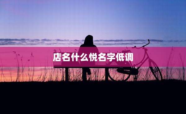 店名什么悦名字低调