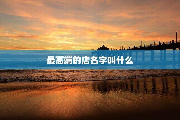 最高端的店名字叫什么
