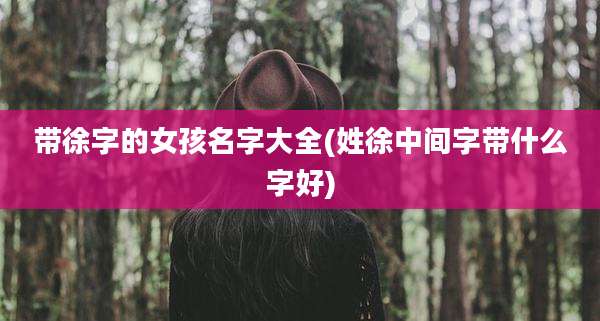 带徐字的女孩名字大全(姓徐中间字带什么字好)