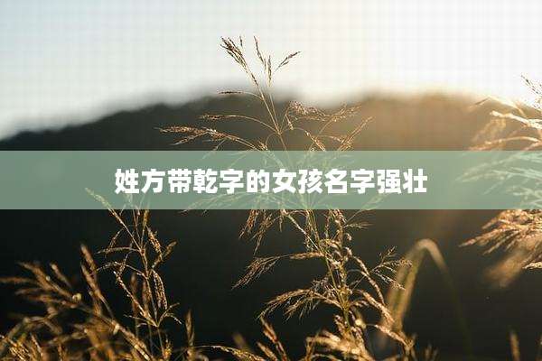姓方带乾字的女孩名字强壮