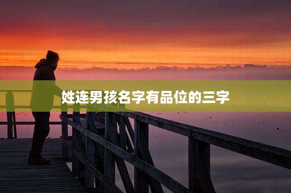 姓连男孩名字有品位的三字