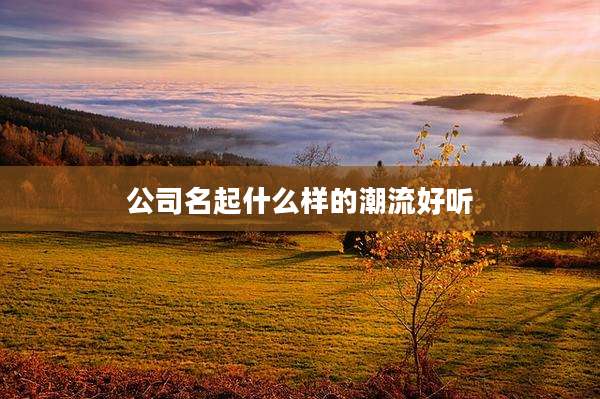 公司名起什么样的潮流好听