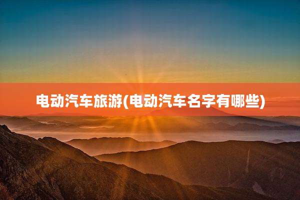 电动汽车旅游(电动汽车名字有哪些)