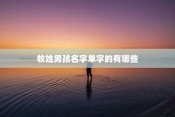 牧姓男孩名字单字的有哪些