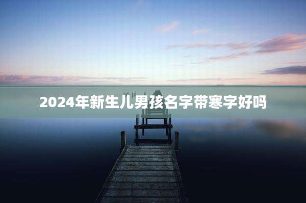 2024年新生儿男孩名字带寒字好吗