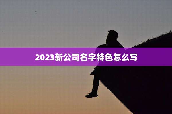 2023新公司名字特色怎么写