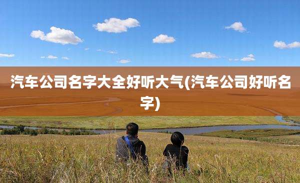 汽车公司名字大全好听大气(汽车公司好听名字)
