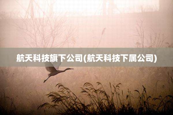 航天科技旗下公司(航天科技下属公司)