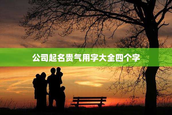 公司起名贵气用字大全四个字