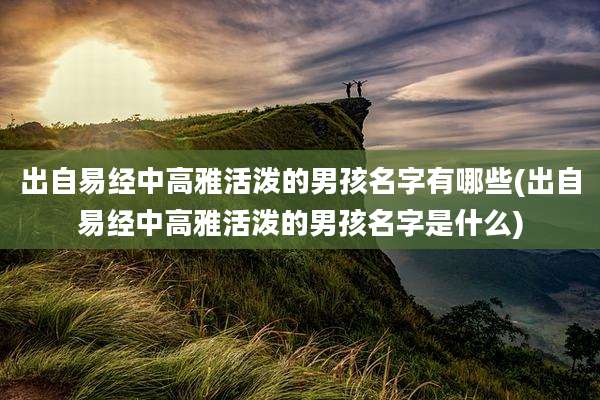 出自易经中高雅活泼的男孩名字有哪些(出自易经中高雅活泼的男孩名字是什么)