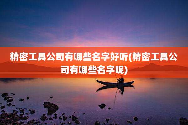 精密工具公司有哪些名字好听(精密工具公司有哪些名字呢)