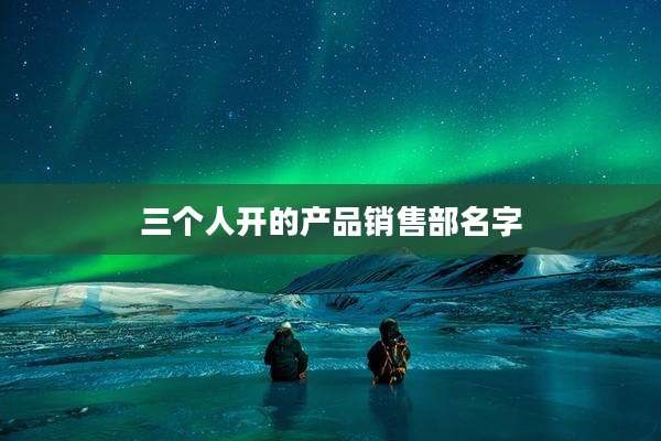 三个人开的产品销售部名字