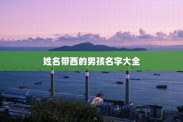 姓名带西的男孩名字大全