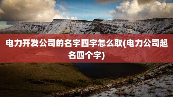 电力开发公司的名字四字怎么取(电力公司起名四个字)