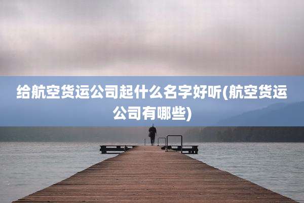 给航空货运公司起什么名字好听(航空货运公司有哪些)