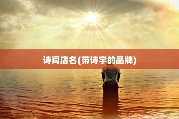诗词店名(带诗字的品牌)