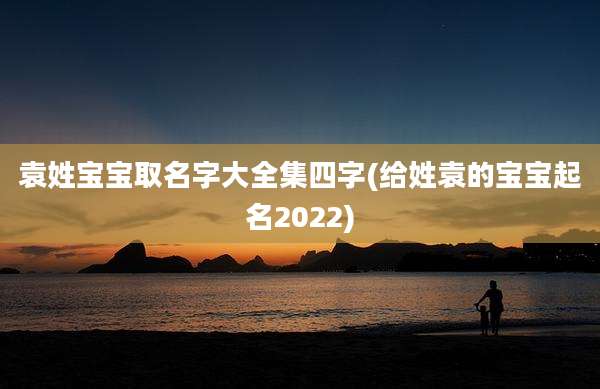 袁姓宝宝取名字大全集四字(给姓袁的宝宝起名2022)