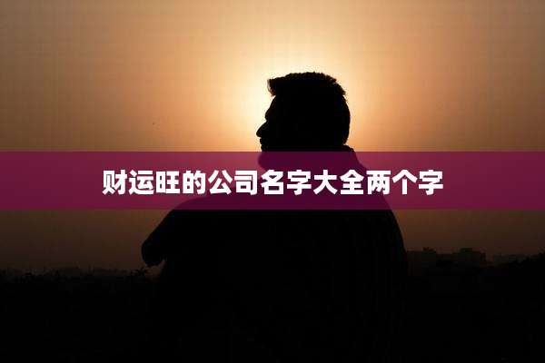 财运旺的公司名字大全两个字